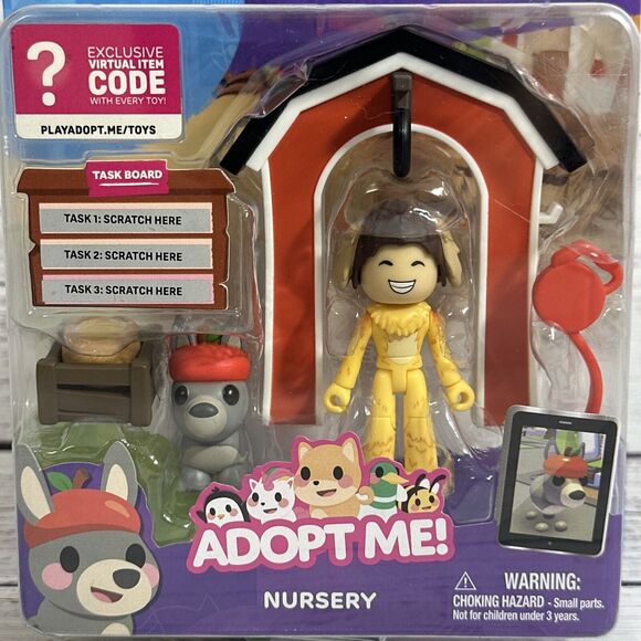 Adopt Me! Nursery Doug Donkey Figure Playset w Virtual Item Code and Task Board - Picture 2 of 6